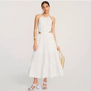 J. Crew Harbor Side Cutout Dress White